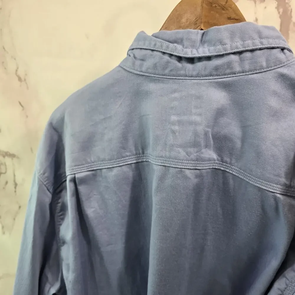 Carhartt Shirt Men Size XL FR Fire Long Sleeve Button Down Blue CAT 2 ATPV 8.7